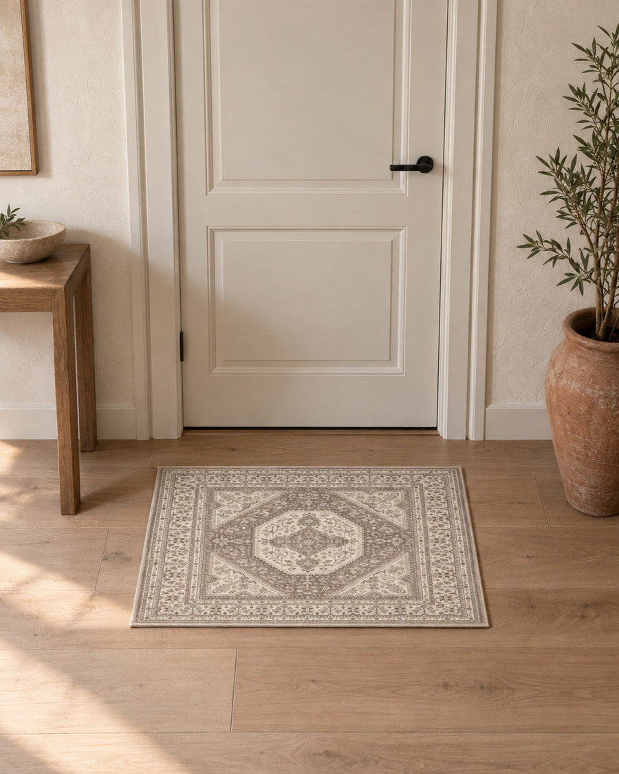 Tapis d’entrée Beige et gris